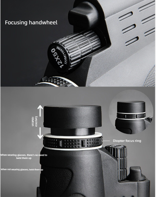 Feilaisi 12*50 Laser High-Power High-Definition Night Vision E-Commerce Concert Monocular Telescope With Light T15_desvips.com