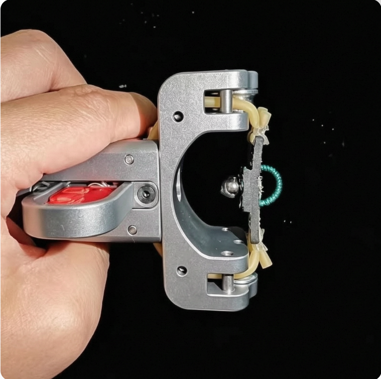 Foreign Trade Aluminum Traveler Slingshot, Adult-specific Alloy Mechanical Slingshot With Automatic Magazine Loading,_desvips.com