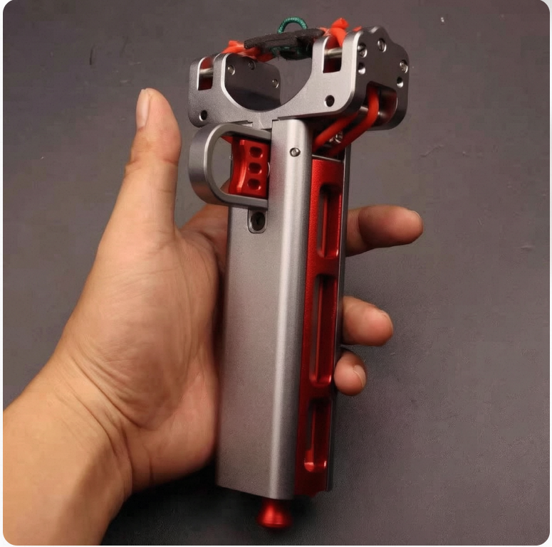 Foreign Trade Aluminum Traveler Slingshot, Adult-specific Alloy Mechanical Slingshot With Automatic Magazine Loading,_desvips.com