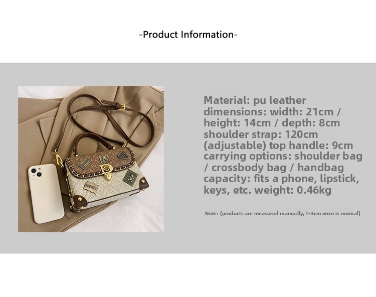 Luxe retro schoudertas voor dames met opvallende badge_voghion.com