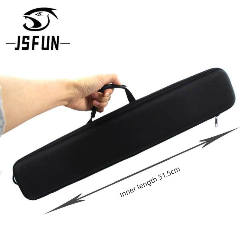 Portable Hard Shell Fishing Tackle Bag - 53.5cm Shockproof Case For Short Fishing Rod, Reel & Accessories_voghion.com