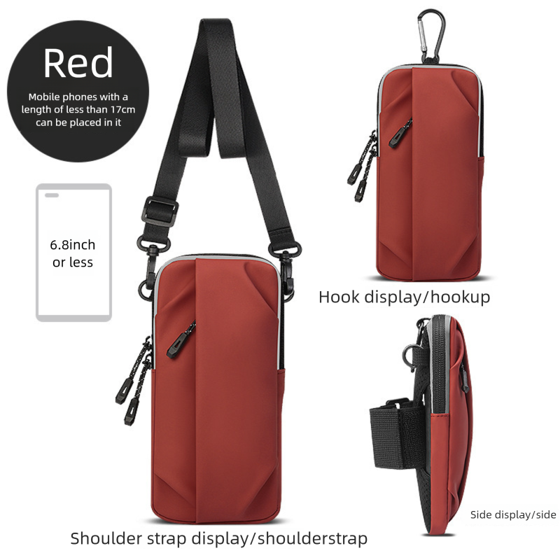 Bolsa multifuncional para braço e transversal, unissex, ideal para atividades físicas ao ar livre, ciclismo, corrida e uso casual._voghion.com