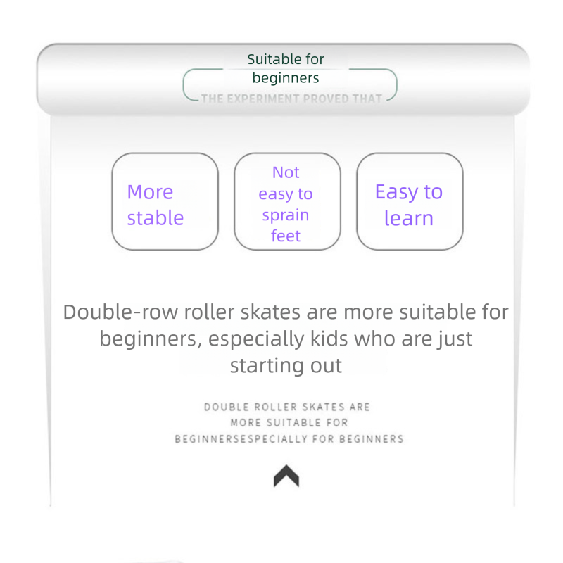 Kids Double Row Roller Skates Adjustable Quad Skates For Beginners_voghion.com