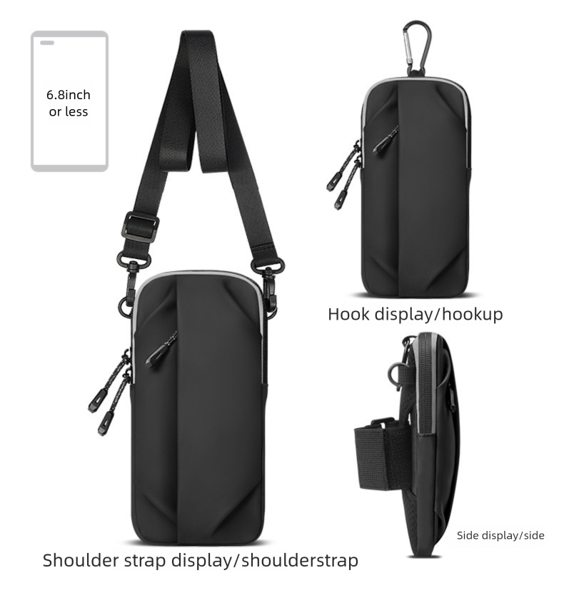 Bolsa multifuncional para braço e transversal, unissex, ideal para atividades físicas ao ar livre, ciclismo, corrida e uso casual._voghion.com