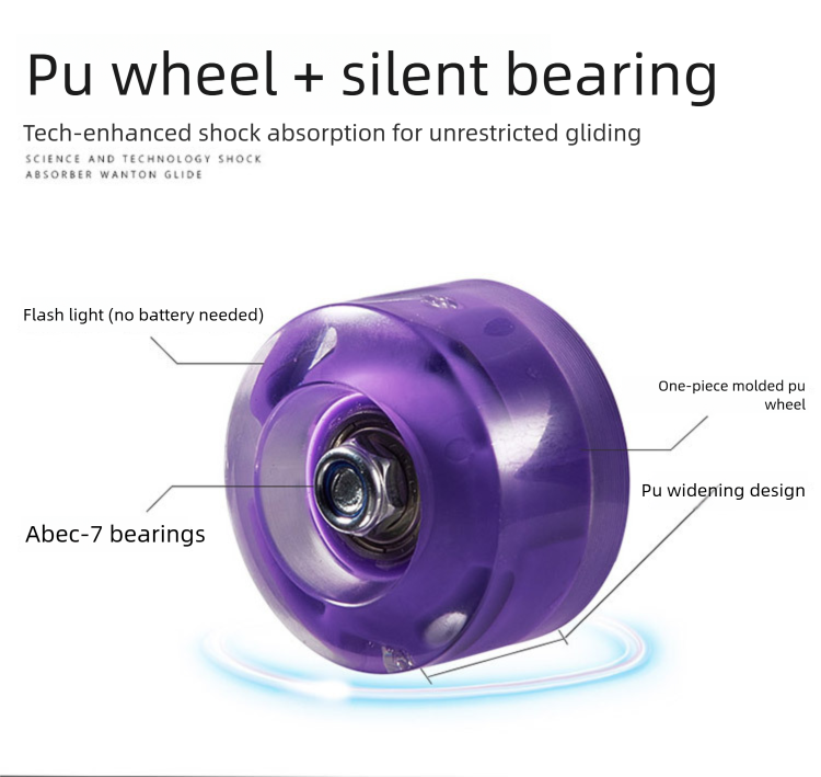 Kids Double Row Roller Skates Adjustable Quad Skates For Beginners_voghion.com