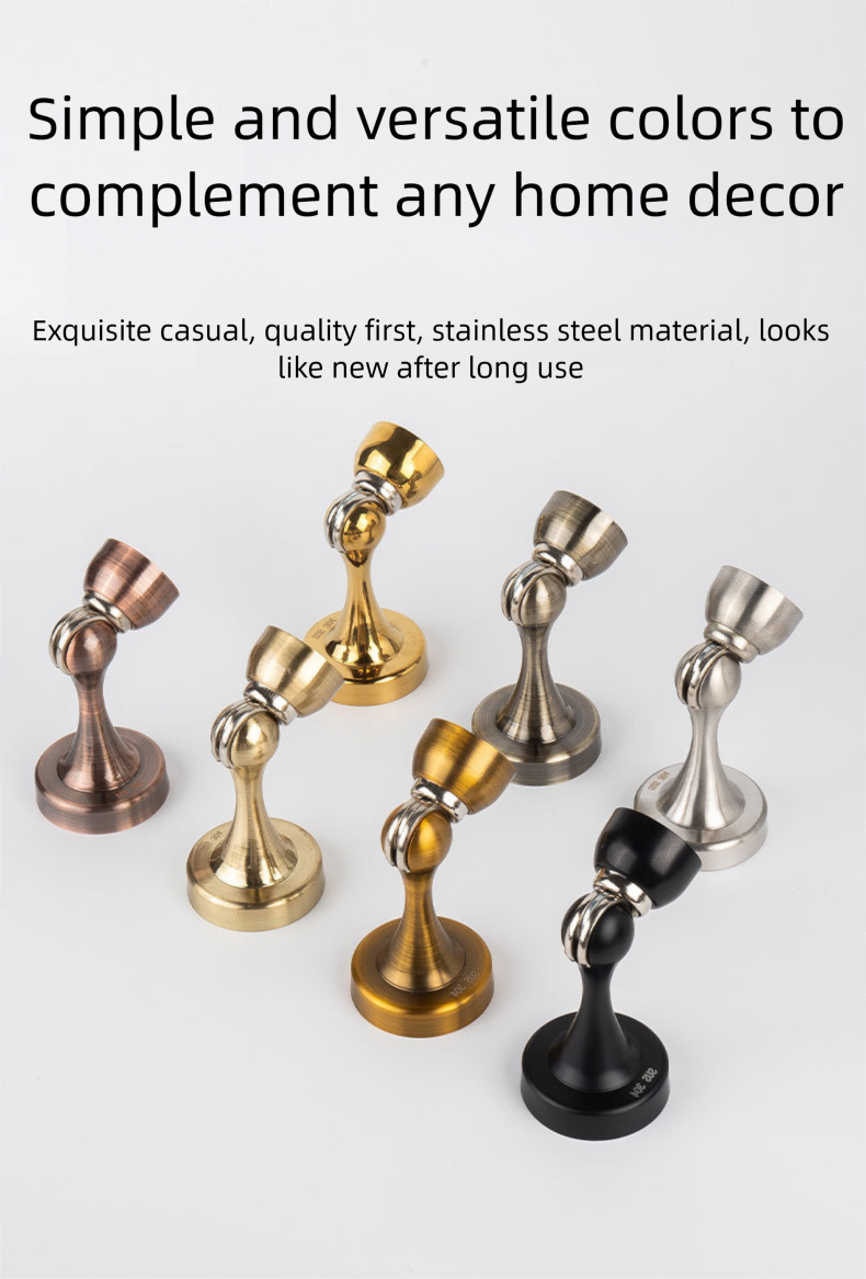 Magnetisk dørstopper i 304 rustfrit stål med kollisionsbeskyttelse_voghion.com