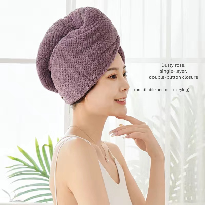 Cuffia per capelli in microfibra morbida per asciugatura rapida_voghion.com