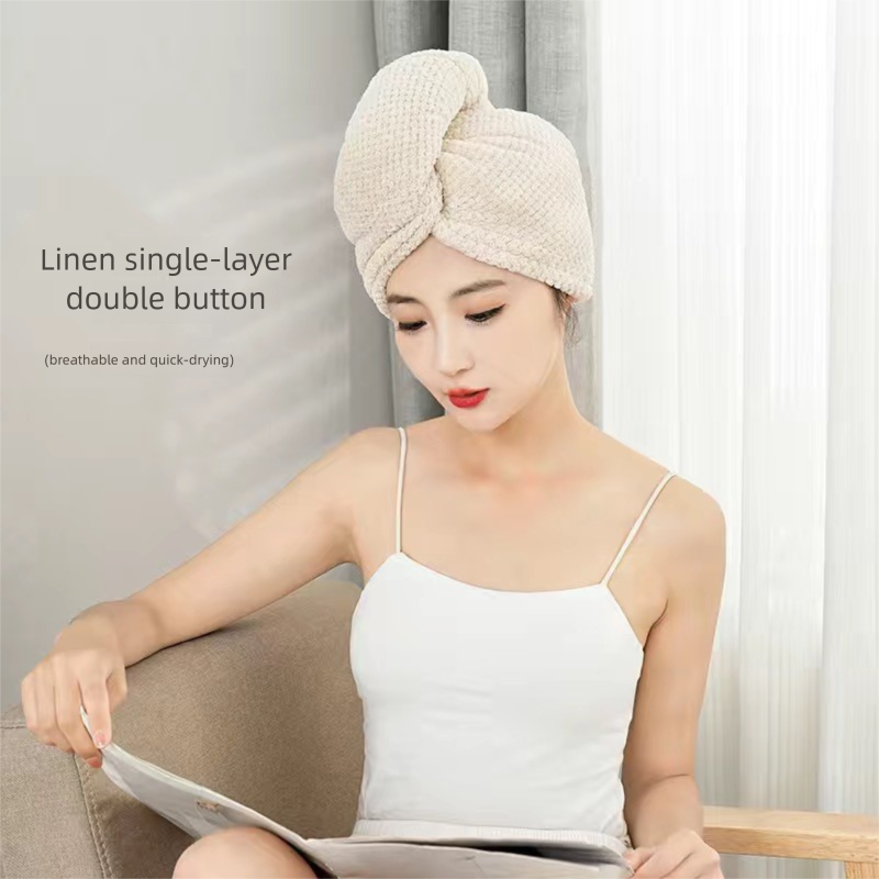 Cuffia per capelli in microfibra morbida per asciugatura rapida_voghion.com