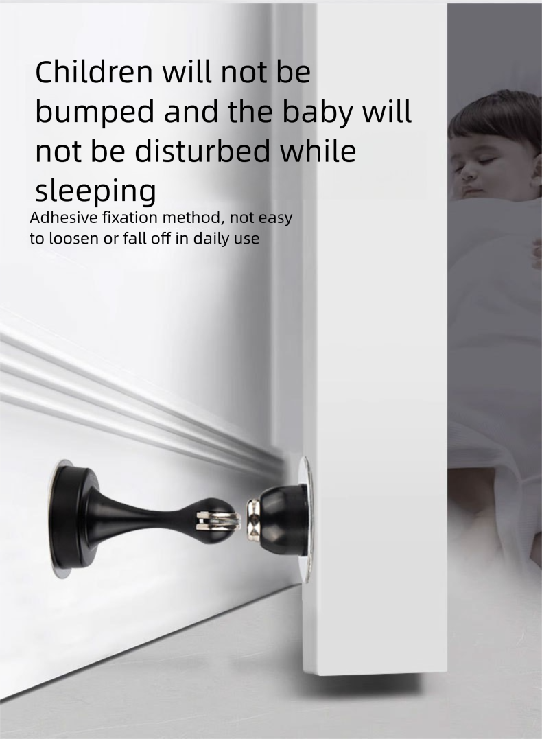 Magnetisk dørstopper i 304 rustfrit stål med kollisionsbeskyttelse_voghion.com