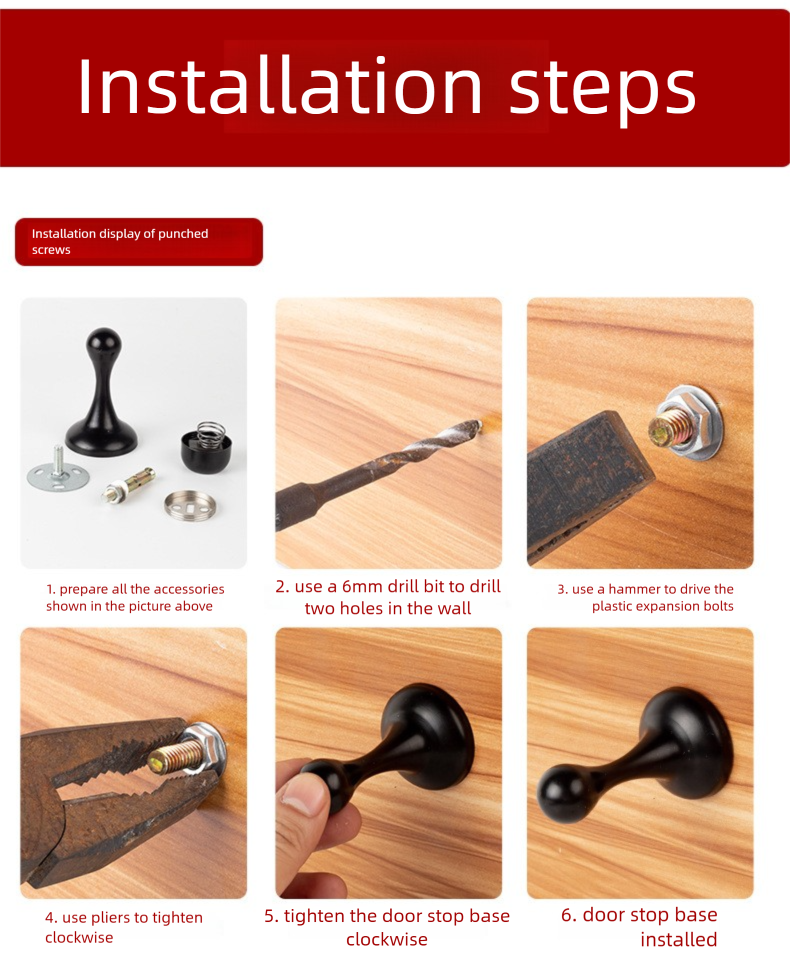 Magnetisk dørstopper i 304 rustfrit stål med kollisionsbeskyttelse_voghion.com