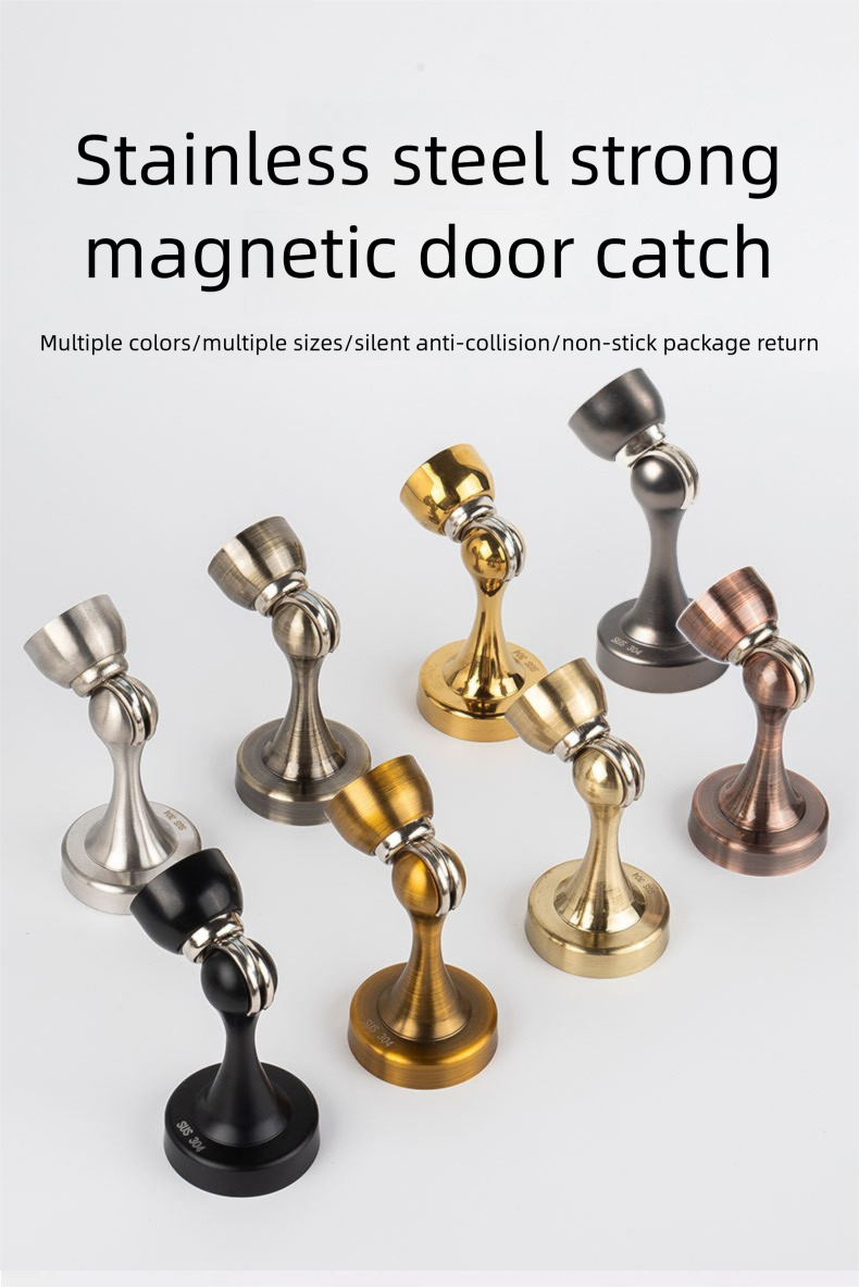 Magnetisk dørstopper i 304 rustfrit stål med kollisionsbeskyttelse_voghion.com