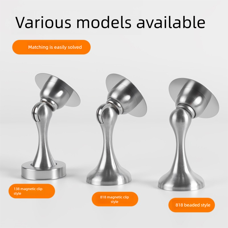 304 Stainless Steel Magnetic Door Stopper, Anti-Collision Door Holder, Drill-Free & Drill Dual-Use Door Stop_voghion.com