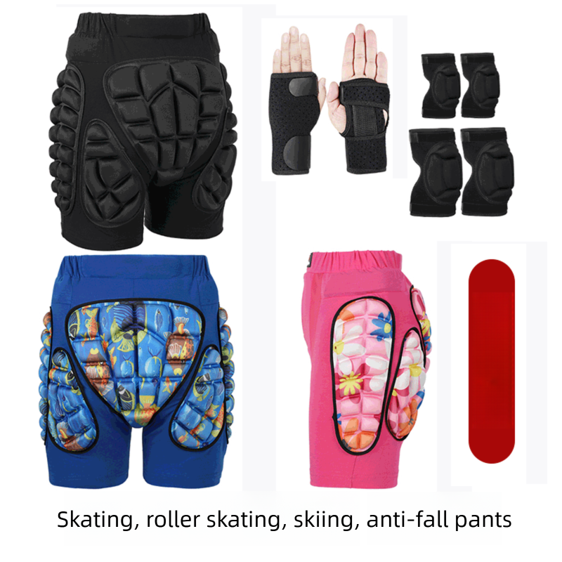Protective Padded Shorts For Adults & Kids, Impact Resistant Underwear For Skating, Skiing And Snowboarding, Elbow Knee Hip Protective Gear Set
_voghion.com