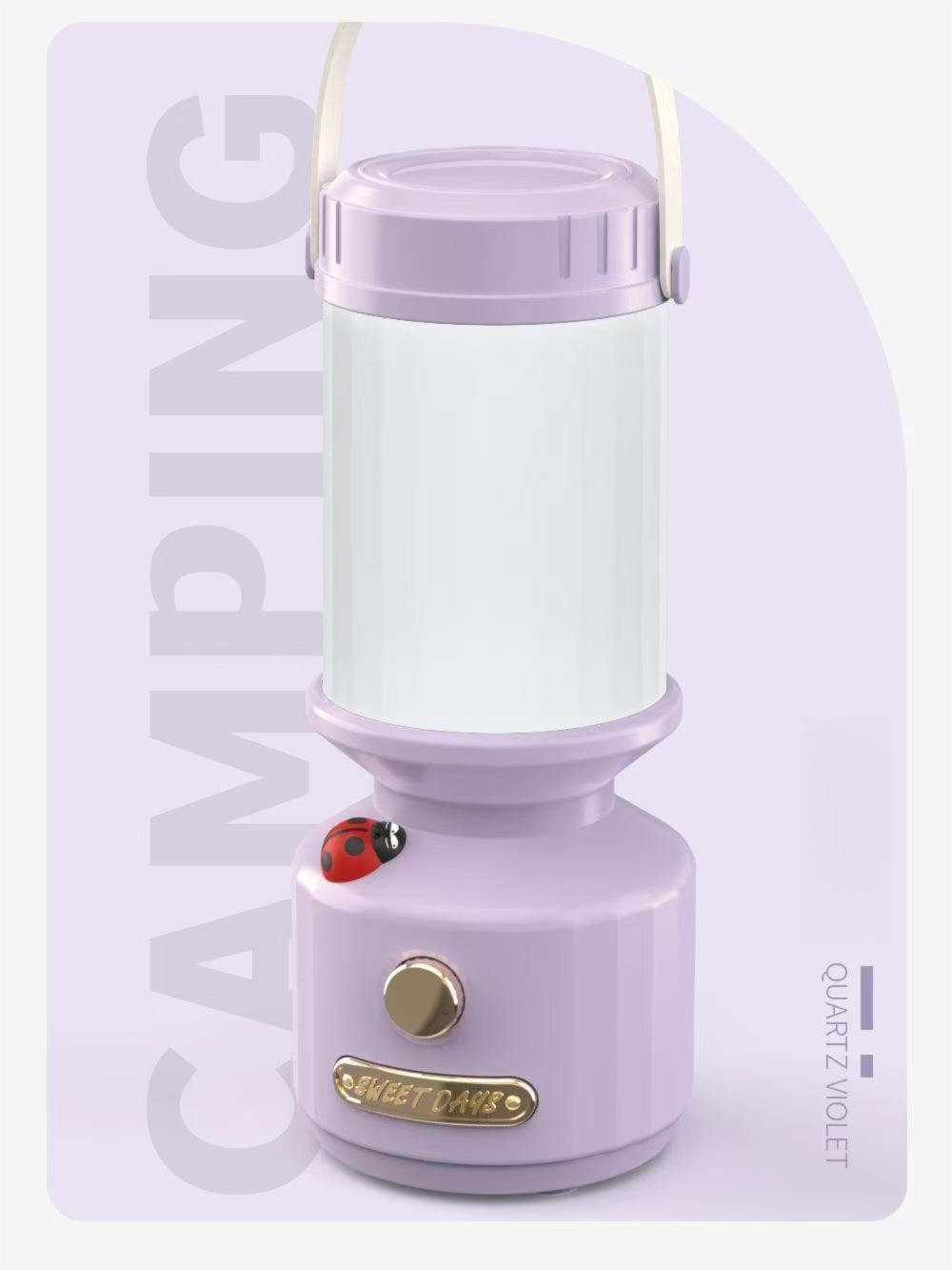 Outdoor Camping Lantern Ladybug Shaped Rechargeable Led Light_voghion.com