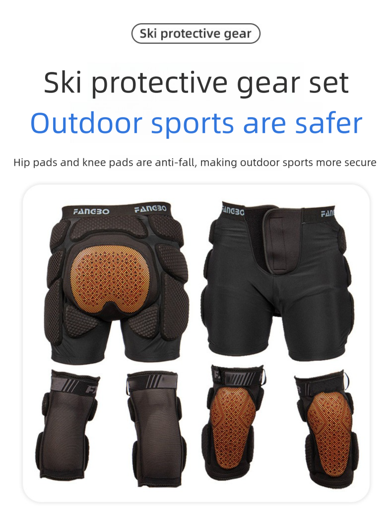Ski Protective Gear Set - Hip, Knee & Elbow Pads For Men & Women, Impact-Resistant Pants For Skiing & Ice Skating_voghion.com