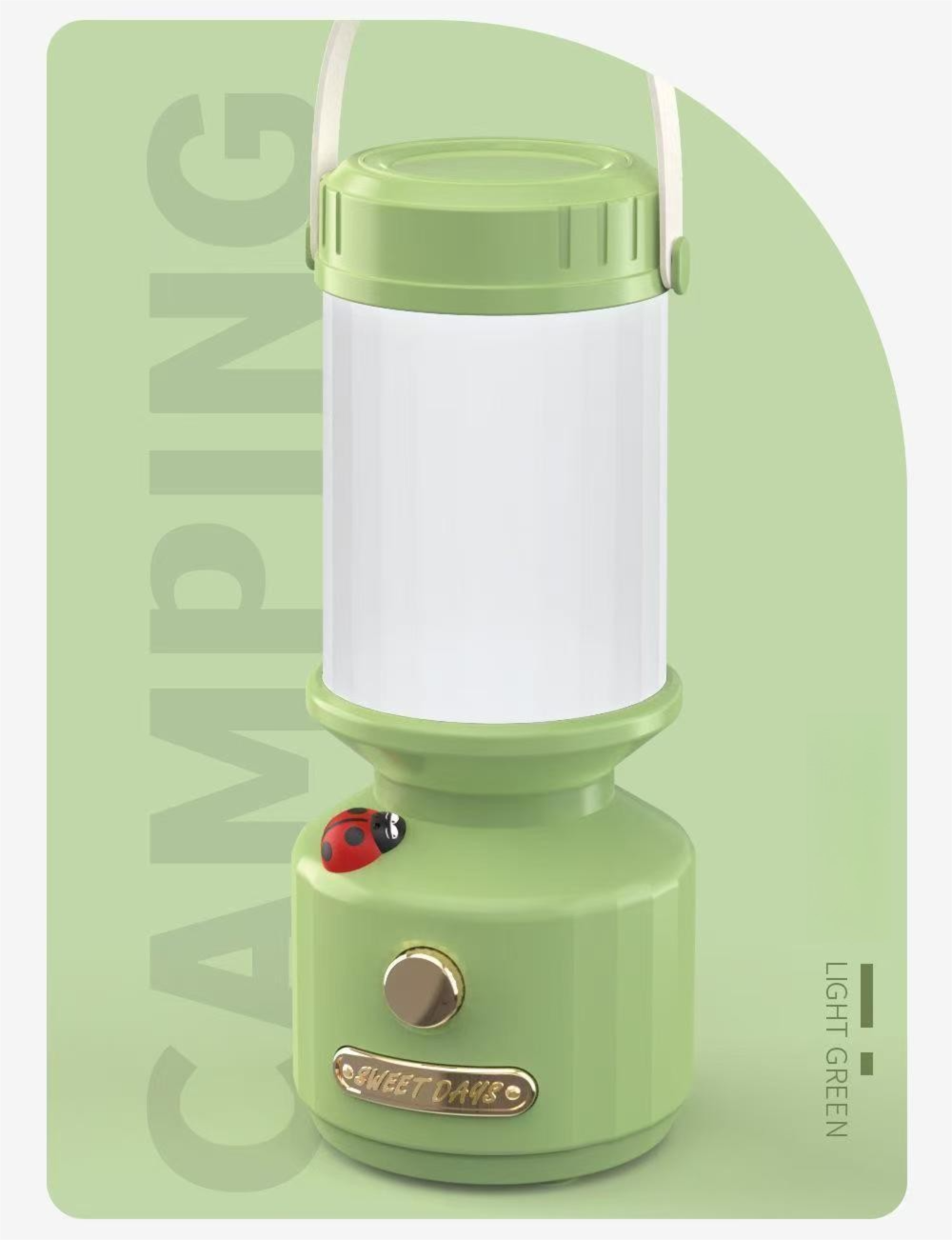 Outdoor Camping Lantern Ladybug Shaped Rechargeable Led Light_voghion.com
