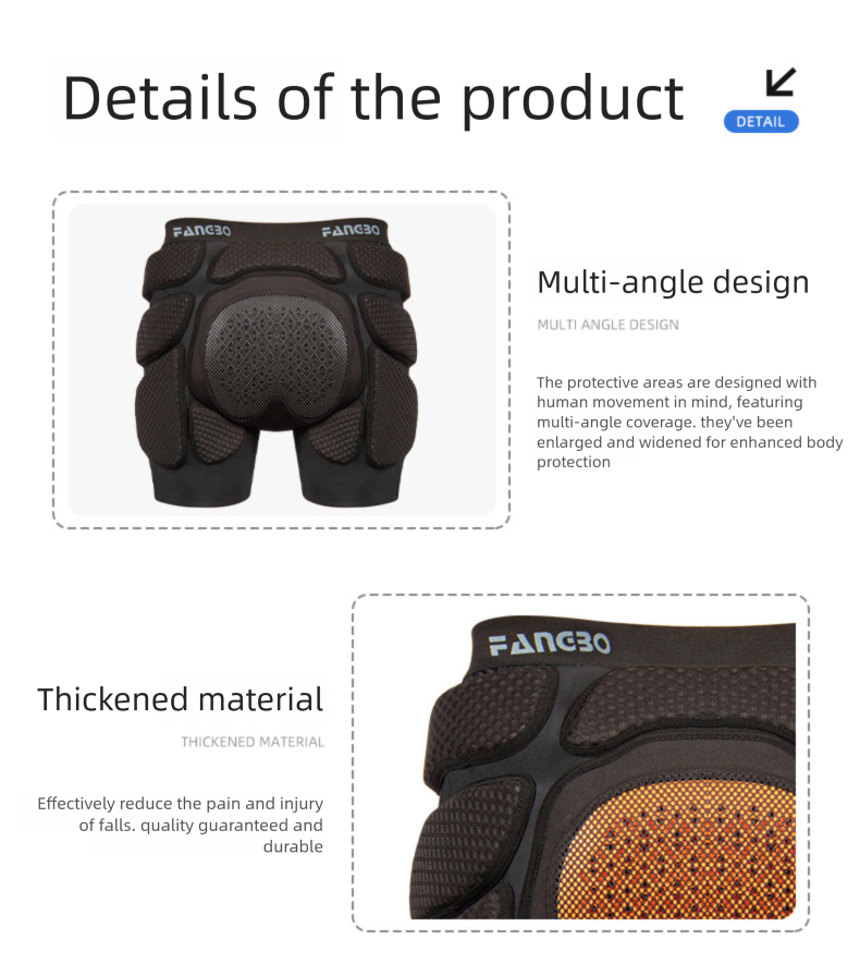 Ski Protective Gear Set - Hip, Knee & Elbow Pads For Men & Women, Impact-Resistant Pants For Skiing & Ice Skating_voghion.com