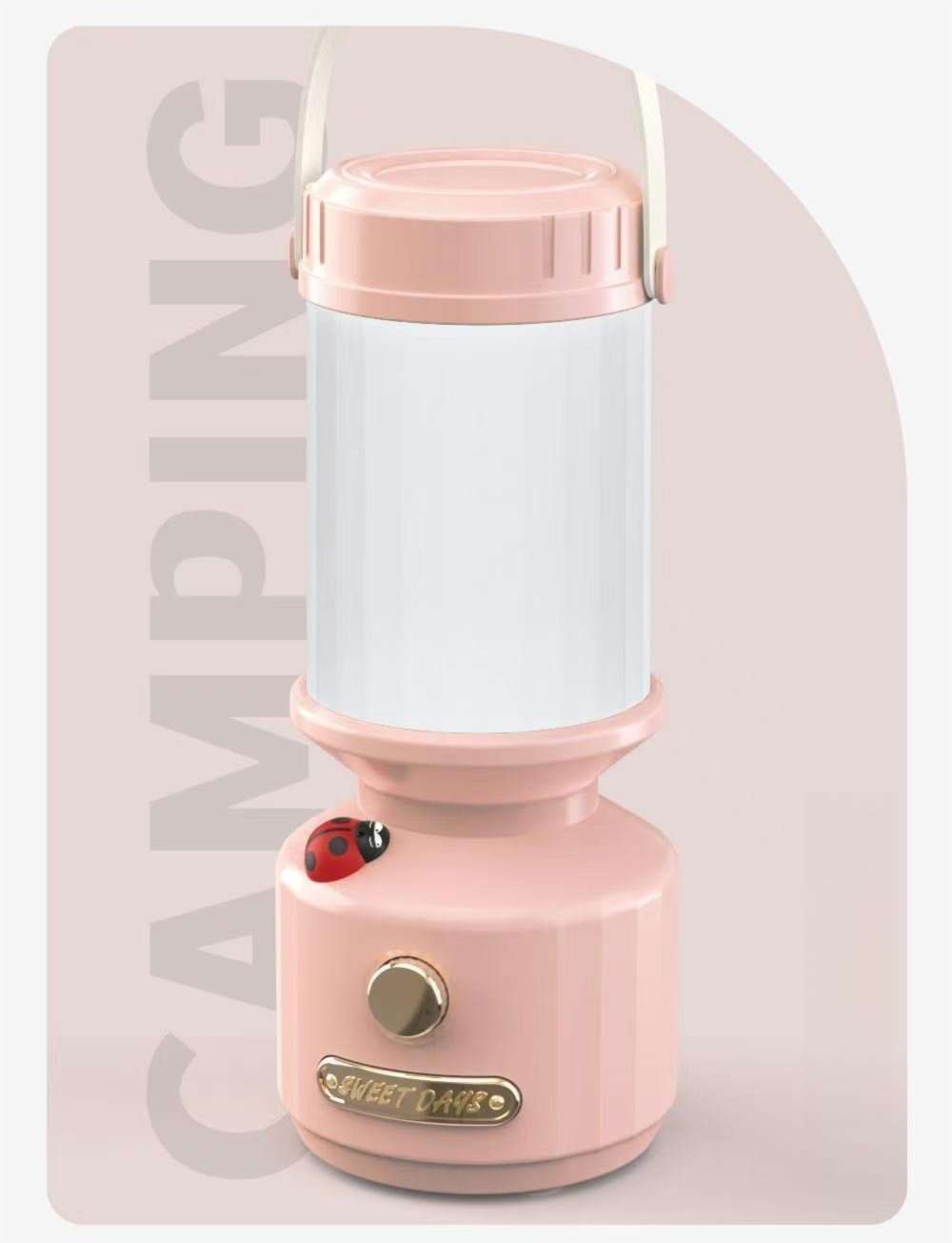 Outdoor Camping Lantern Ladybug Shaped Rechargeable Led Light_voghion.com