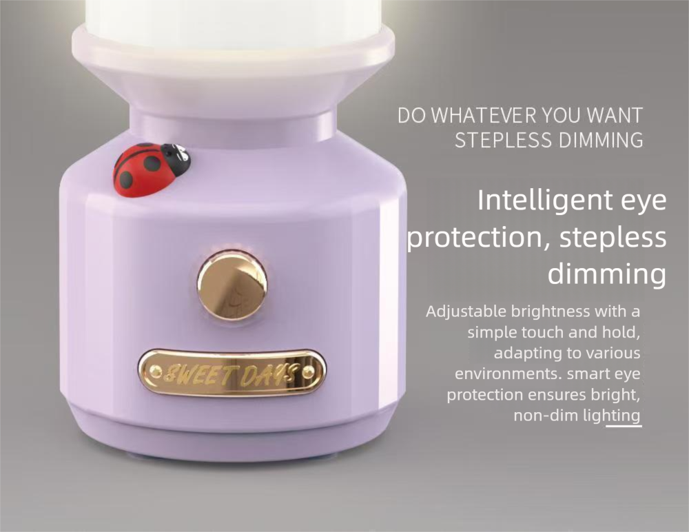 Outdoor Camping Lantern Ladybug Shaped Rechargeable Led Light_voghion.com