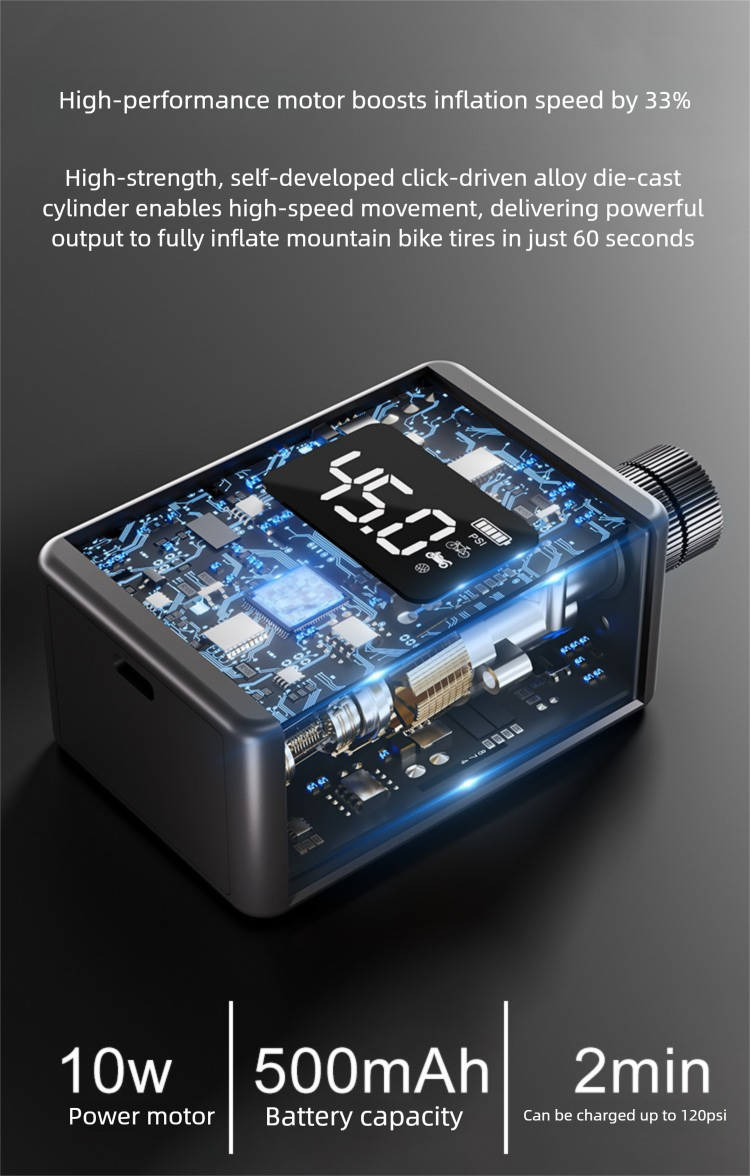 Bomba de bicicleta digital para btt e estrada alta pressão_voghion.com