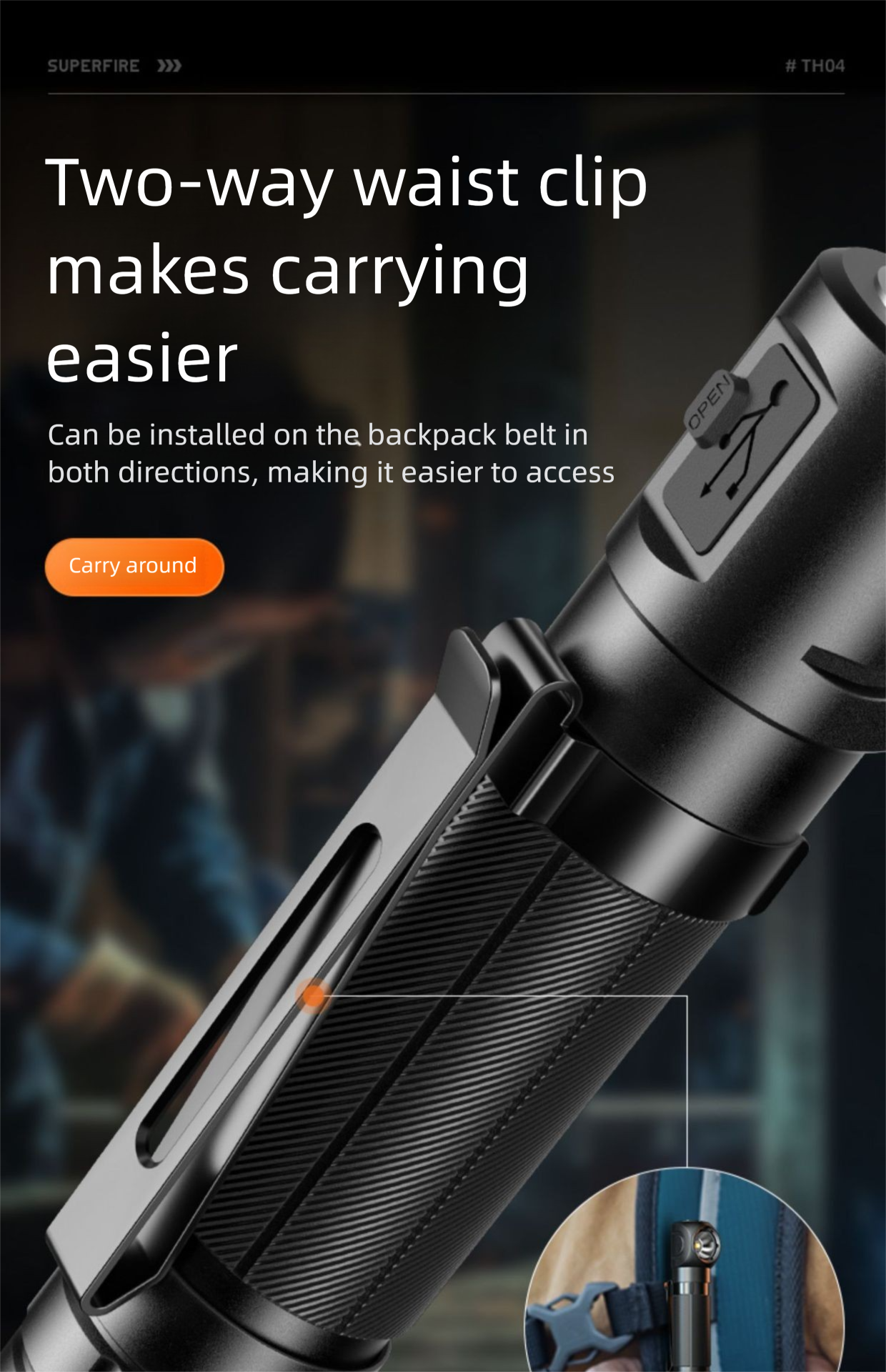 Strong Magnetic Outdoor Work Light Flashlight Multifunctional Emergency Portable Repair Light_voghion.com