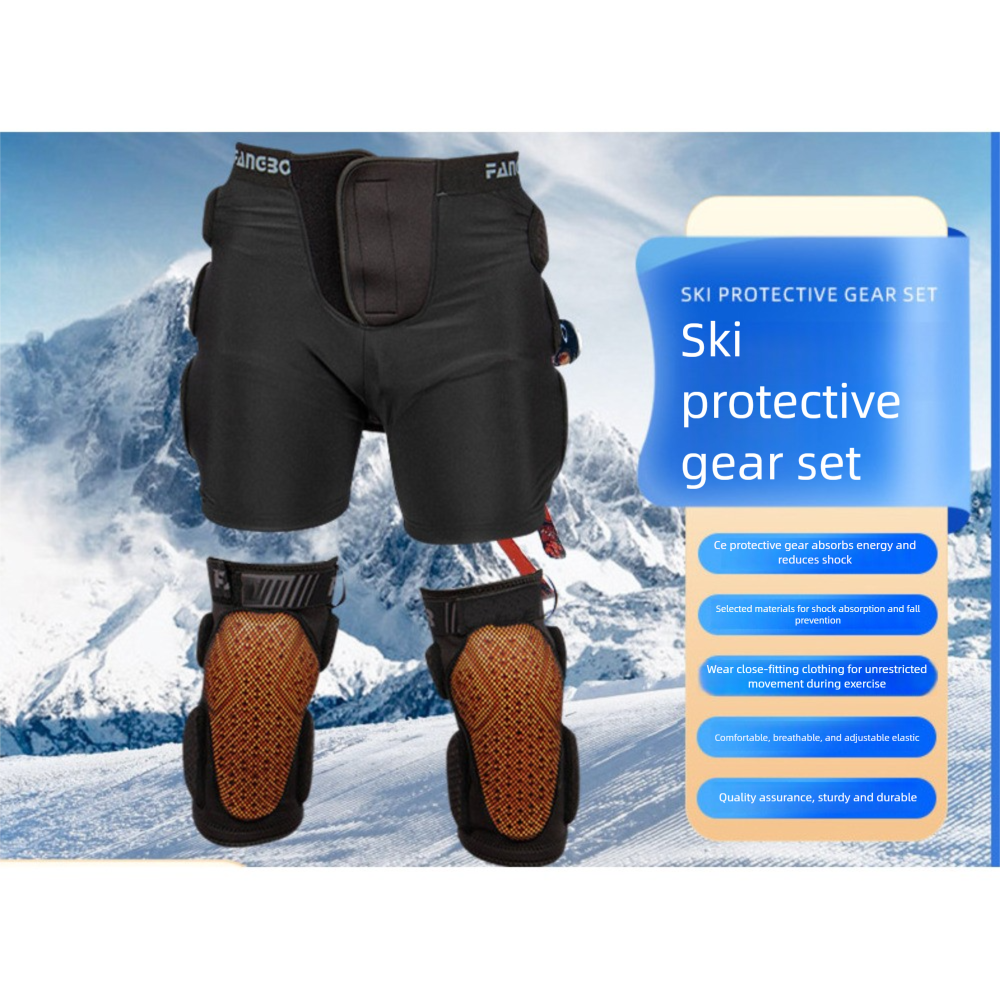 Ski Protective Gear Set - Hip, Knee & Elbow Pads For Men & Women, Impact-Resistant Pants For Skiing & Ice Skating_voghion.com