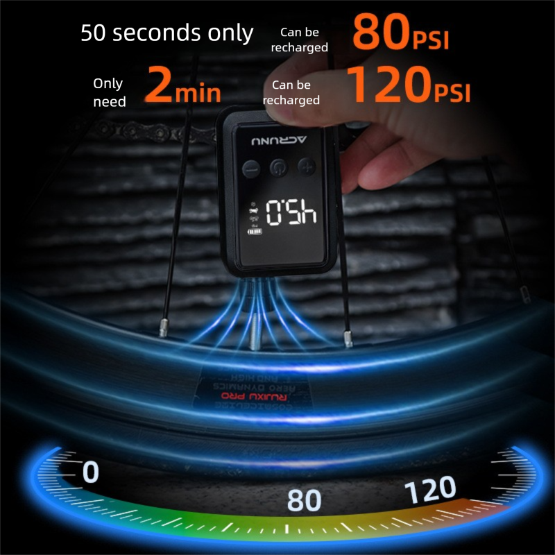 Bomba de bicicleta digital para btt e estrada alta pressão_voghion.com