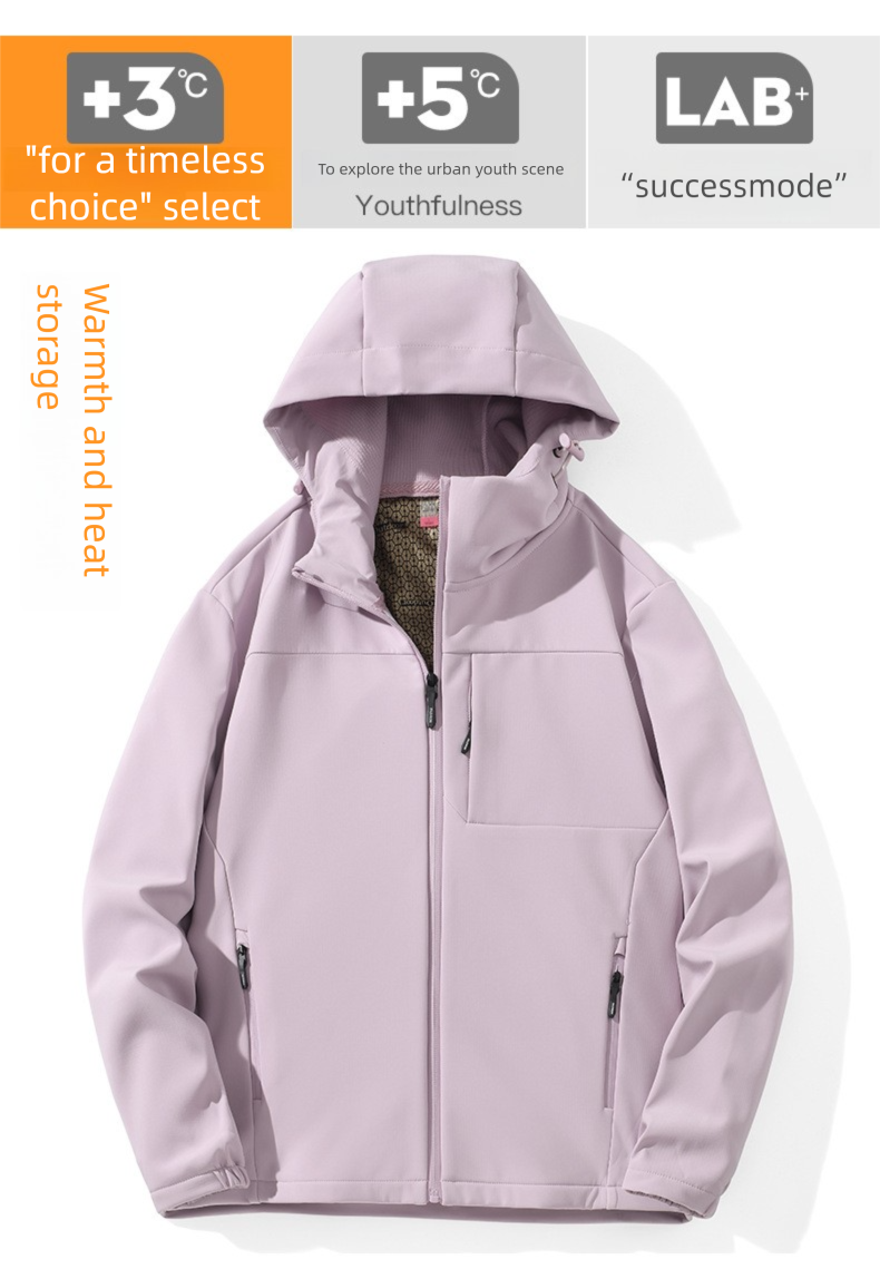 Graphene fliso softshell striukė žygiams vyrams ir moterims_voghion.com