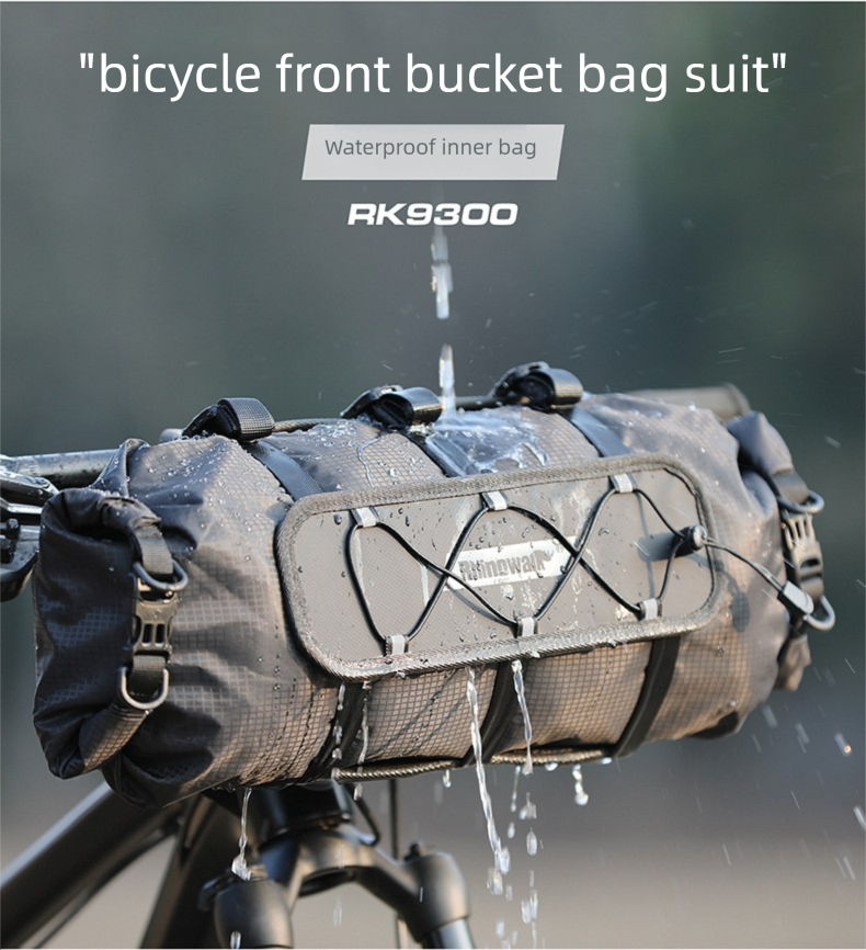 Lightweight Water-Resistant Bike Handlebar Bag, Front Mounted Bucket Bag With Inner Pocket For Cycling
_voghion.com