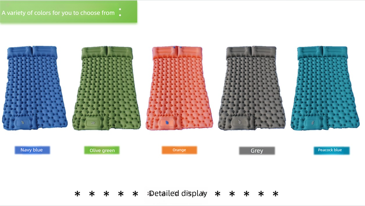2-Person Inflatable Camping Mattress, Portable Waterproof Air Pad For Outdoor Camping, Travel & Car Use_voghion.com