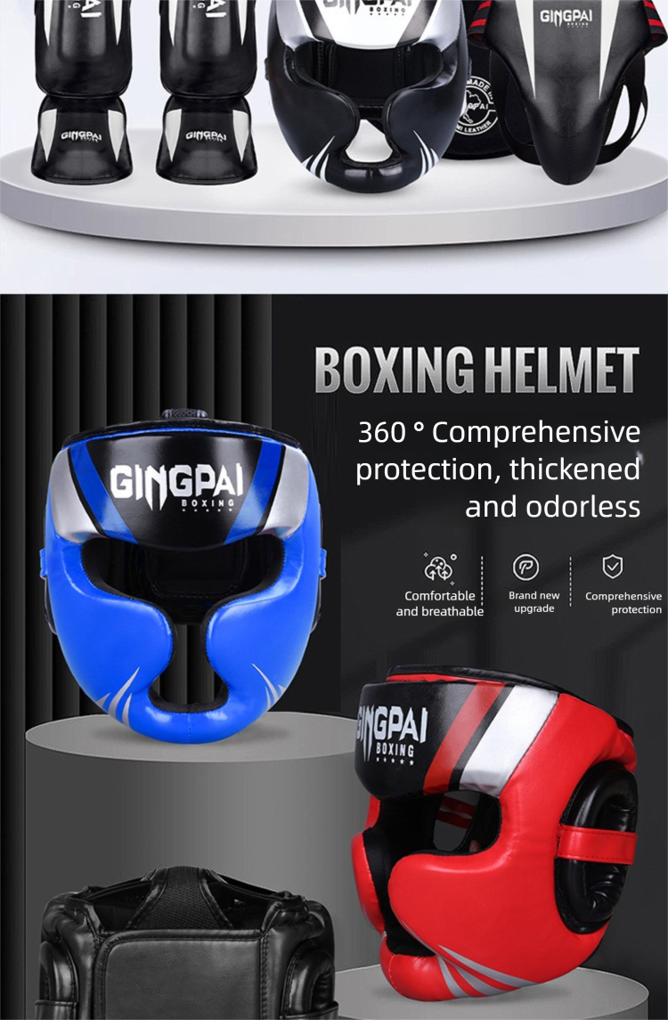 Thickened Full-face Boxing Helmet For Mma And Muay Thai Training_voghion.com