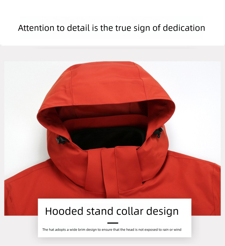 3-in-1 Outdoor Jacket For Hiking And Skiing Waterproof Coat_voghion.com