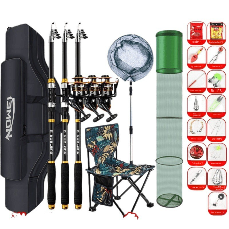 Professionele zeehengelset met molen en accessoires_voghion.com