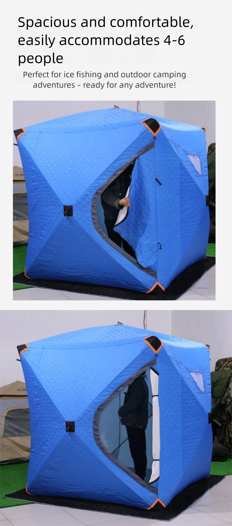 Isoleret isfisketelt bærbart til flere personer_voghion.com