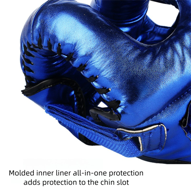 Geschlossener Boxhelm mit Nasenschutz, MMA-Kopfschutz mit vollständiger Abdeckung für Training und Sparring_voghion.com