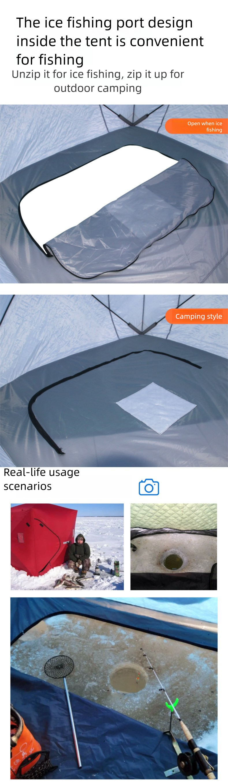 Isoleret isfisketelt bærbart til flere personer_voghion.com