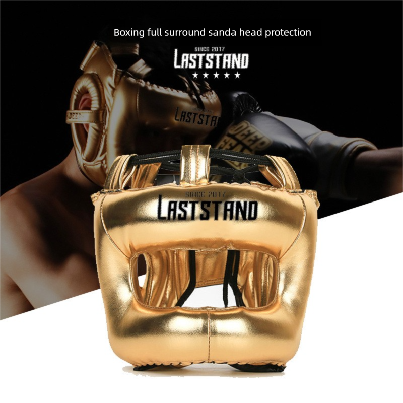 Geschlossener Boxhelm mit Nasenschutz, MMA-Kopfschutz mit vollständiger Abdeckung für Training und Sparring_voghion.com