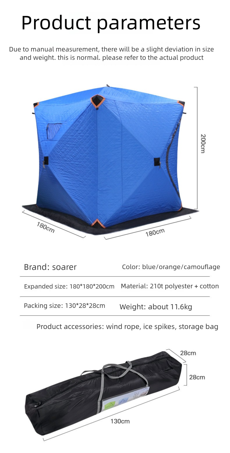 Isoleret isfisketelt bærbart til flere personer_voghion.com