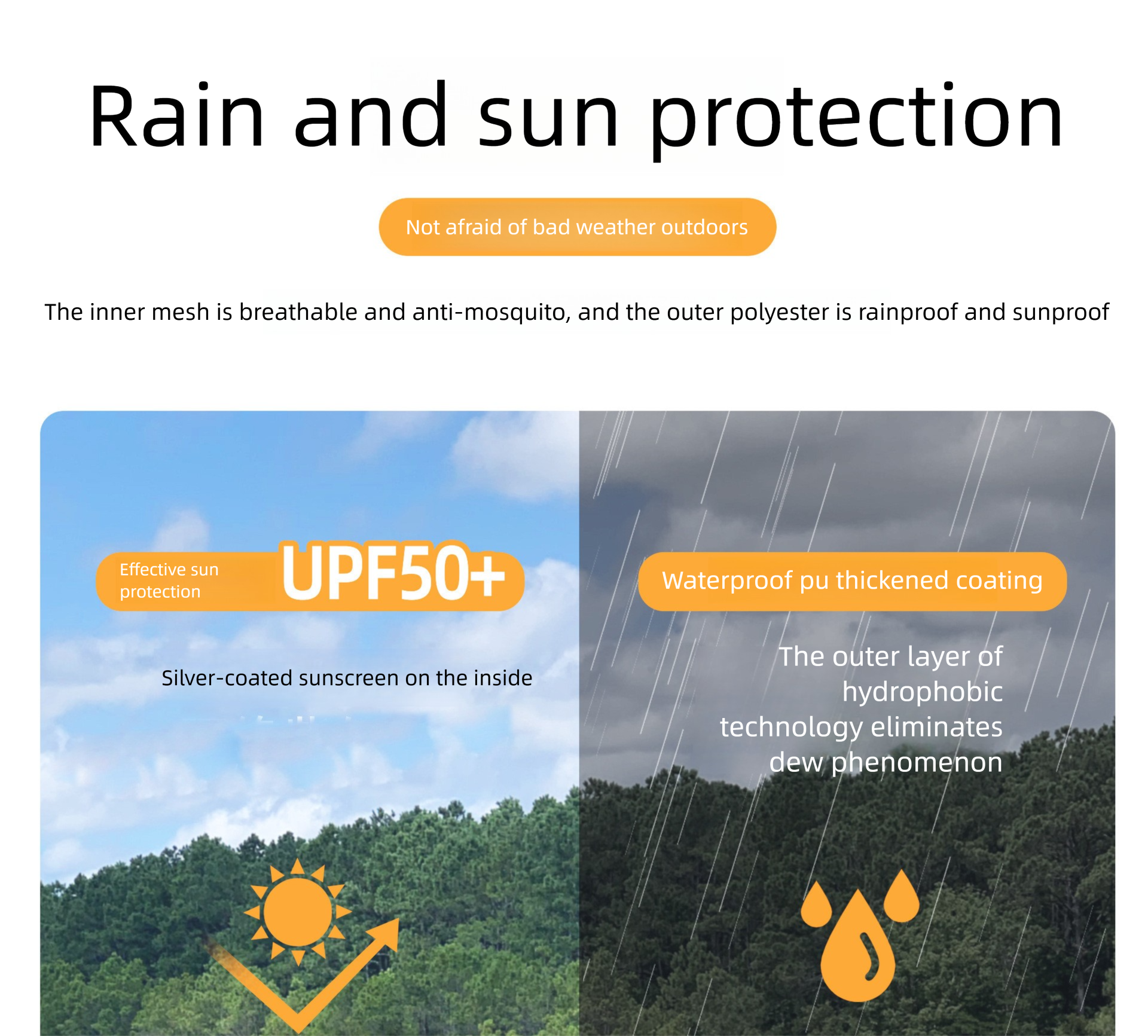 Cort de camping mare pentru mai multe persoane pliabil și impermeabil_voghion.com