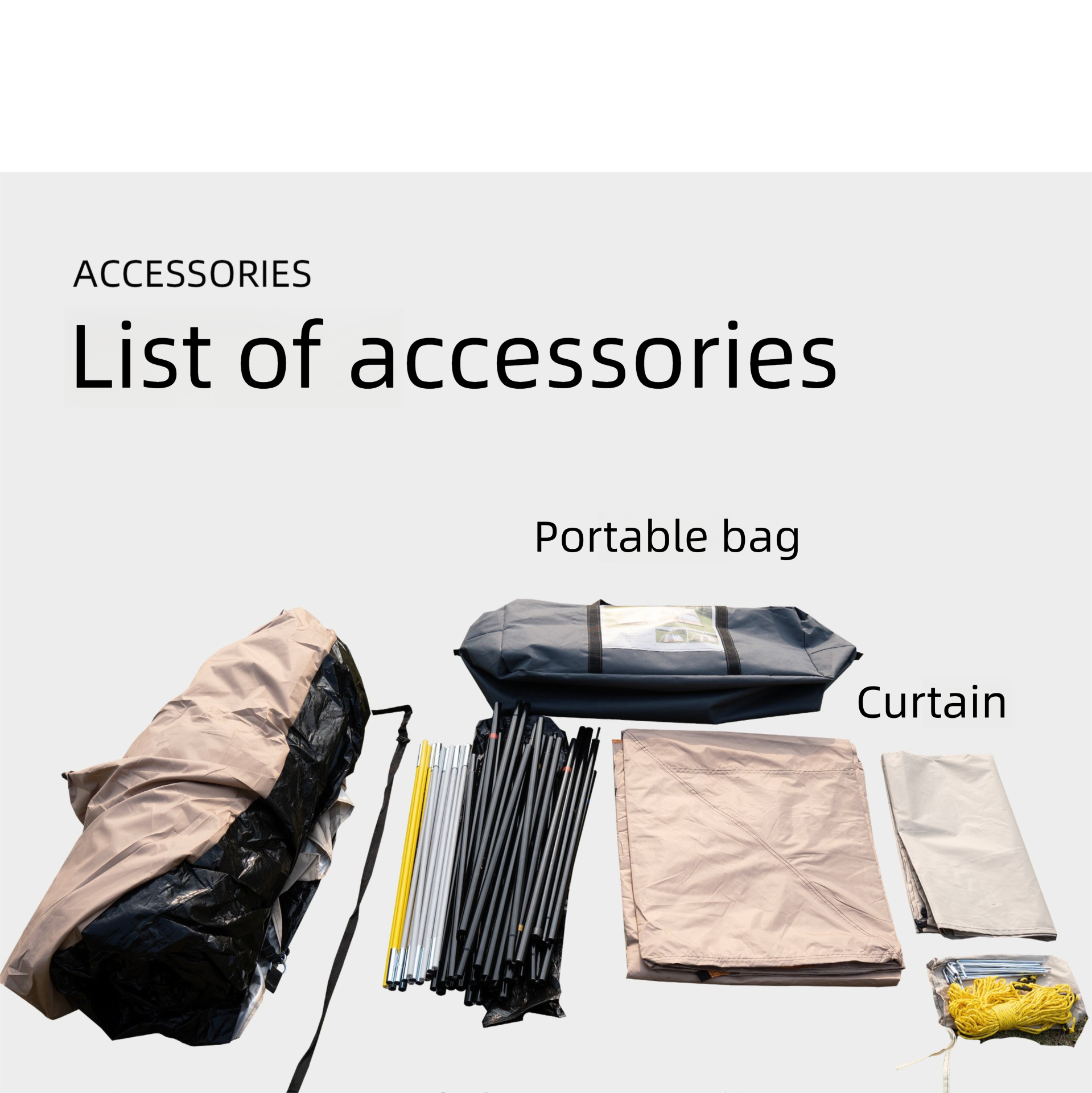 Cort de camping mare pentru mai multe persoane pliabil și impermeabil_voghion.com