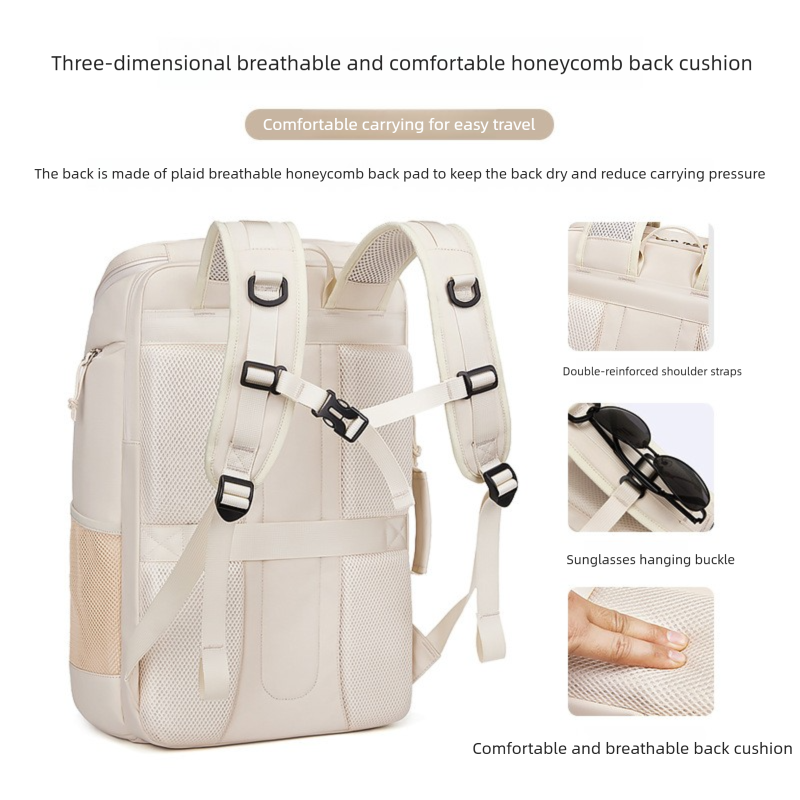 Men's Large Capacity Casual Backpack For Business Trip Travel Cycling Hiking Water-Repellent Outdoor Sports Daypack_voghion.com