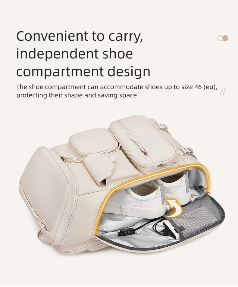 Men's Large Capacity Casual Backpack For Business Trip Travel Cycling Hiking Water-Repellent Outdoor Sports Daypack_voghion.com