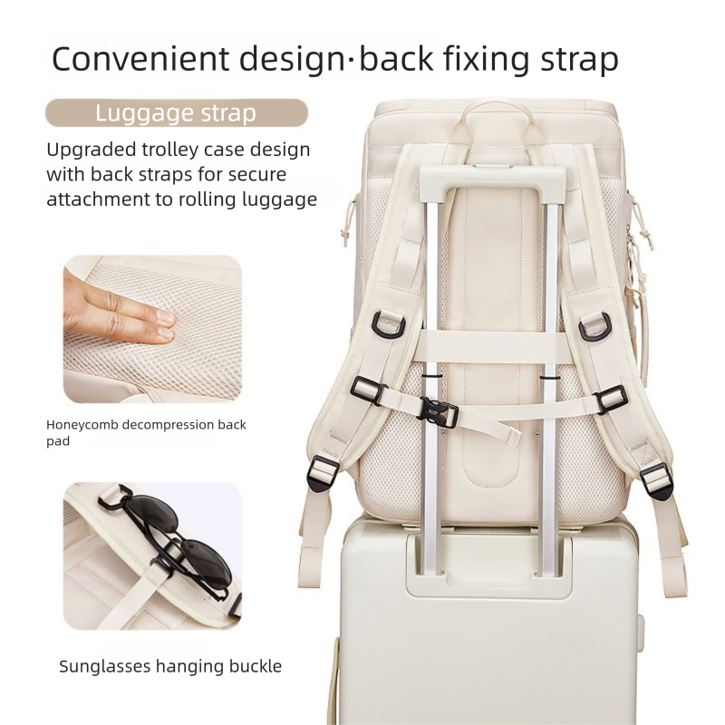 Men's Large Capacity Casual Backpack For Business Trip Travel Cycling Hiking Water-Repellent Outdoor Sports Daypack_voghion.com