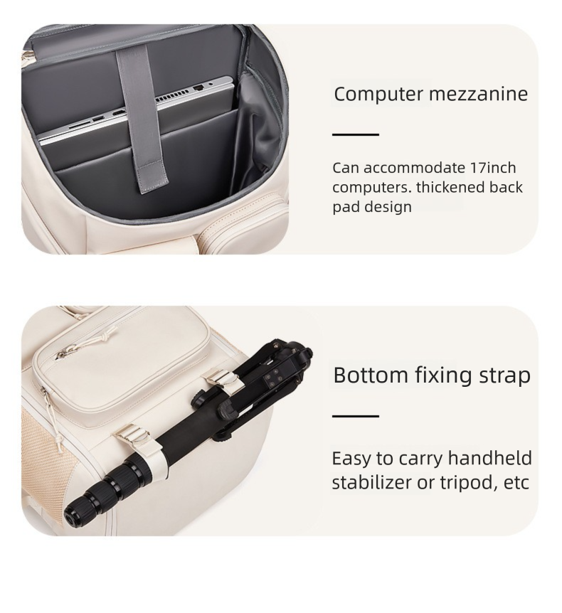 Men's Large Capacity Casual Backpack For Business Trip Travel Cycling Hiking Water-Repellent Outdoor Sports Daypack_voghion.com