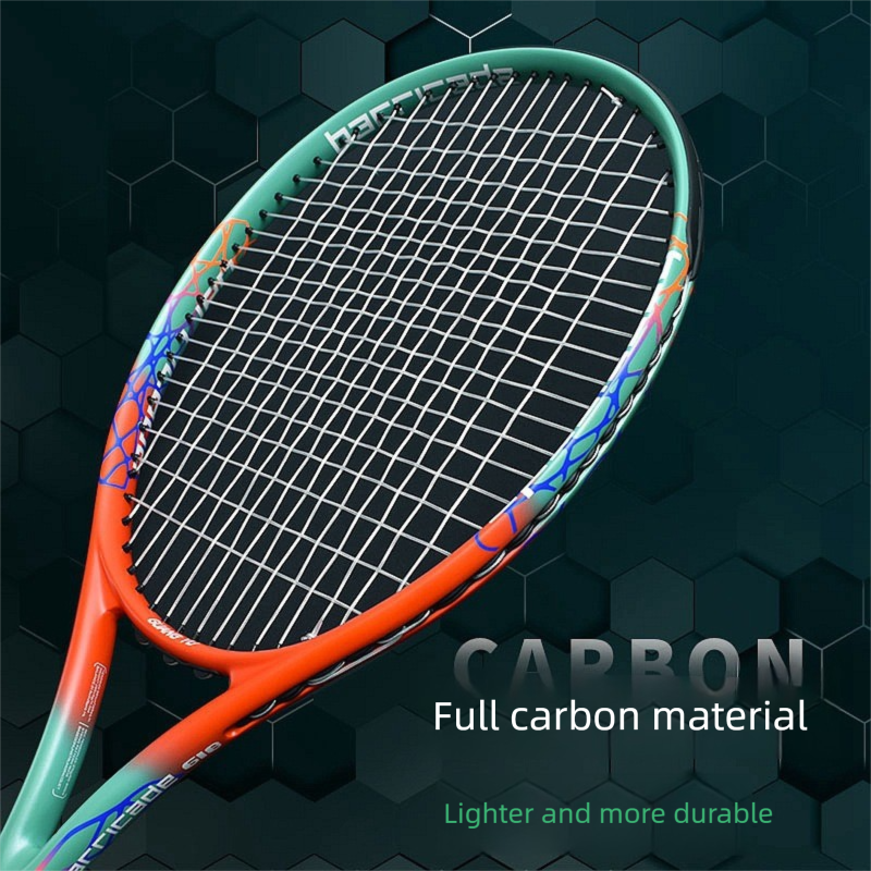 Tennisracket van volledig koolstofvezel, professioneel wedstrijdracket met hoge elasticiteit voor volwassenen (mannen en vrouwen), enkelvoudig trainingsracket

_voghion.com