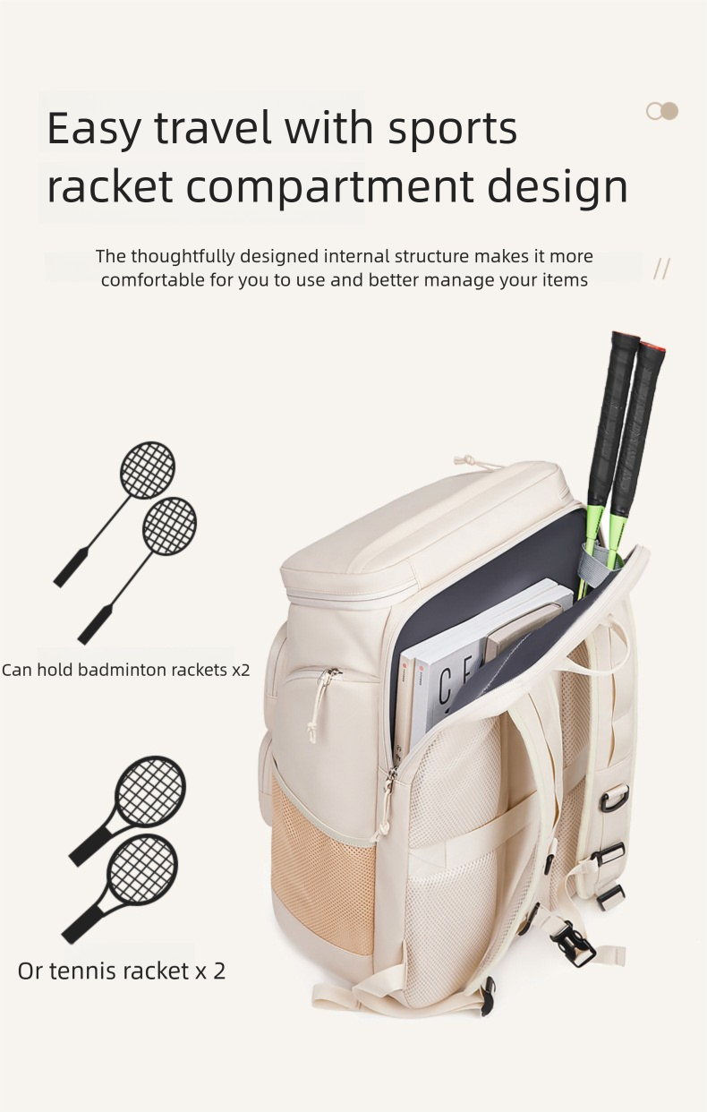 Men's Large Capacity Casual Backpack For Business Trip Travel Cycling Hiking Water-Repellent Outdoor Sports Daypack_voghion.com