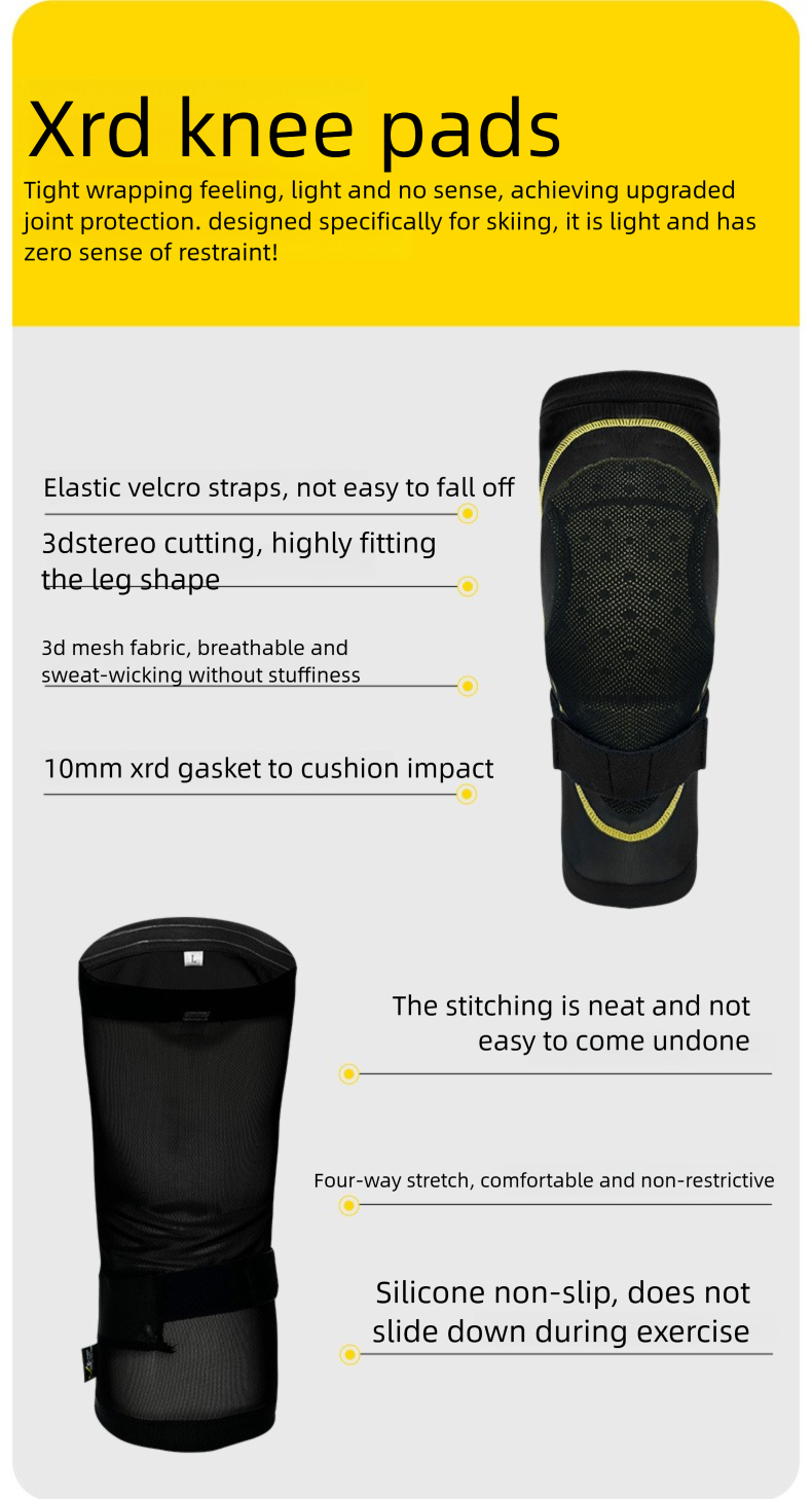 Set di protezioni per lo sci, sottotuta XRD e pantaloncini imbottiti resistenti agli urti per lo snowboard in Kevlar, gomitiere e ginocchiere_voghion.com