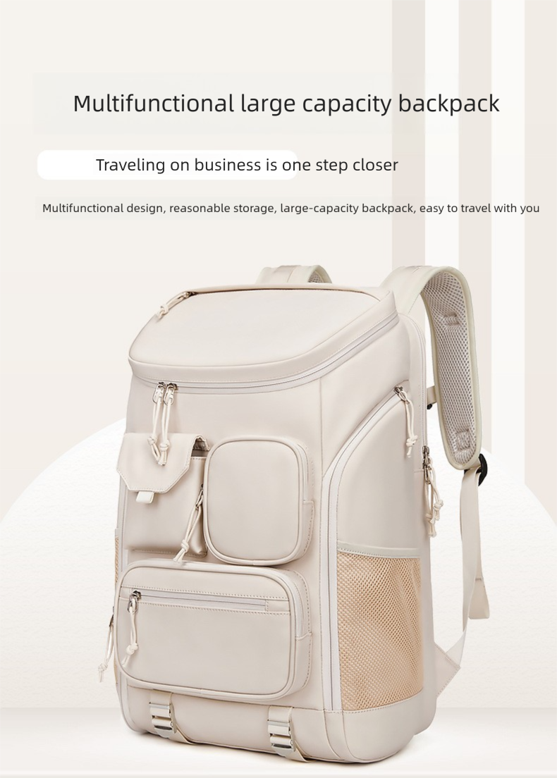 Men's Large Capacity Casual Backpack For Business Trip Travel Cycling Hiking Water-Repellent Outdoor Sports Daypack_voghion.com