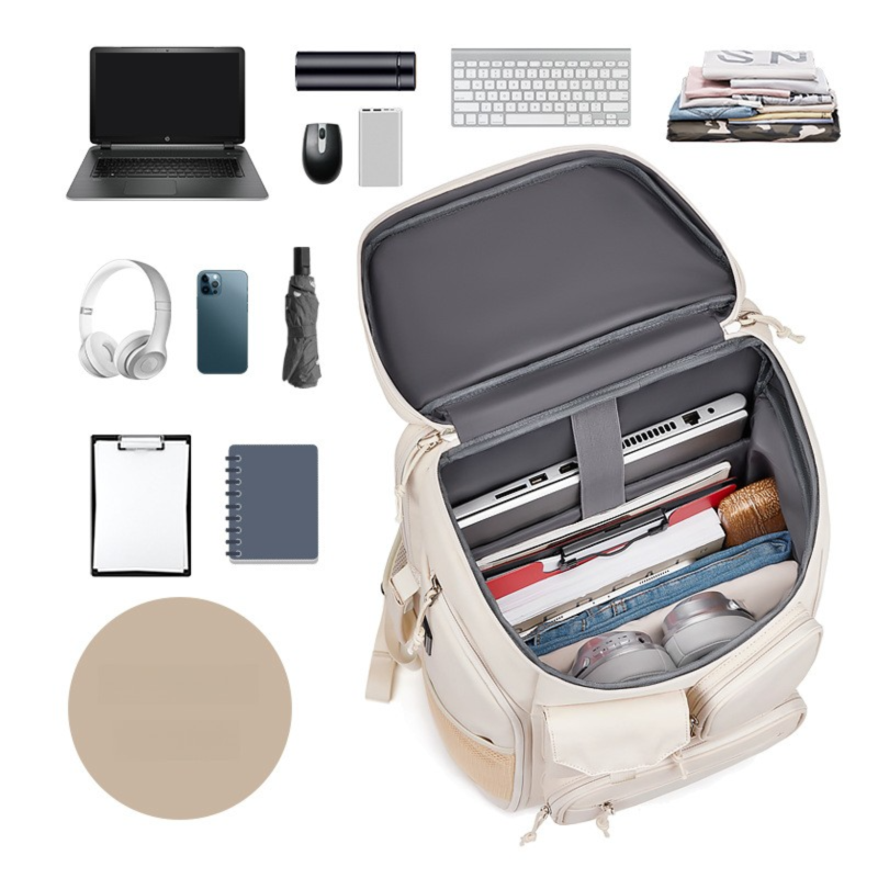 Men's Large Capacity Casual Backpack For Business Trip Travel Cycling Hiking Water-Repellent Outdoor Sports Daypack_voghion.com