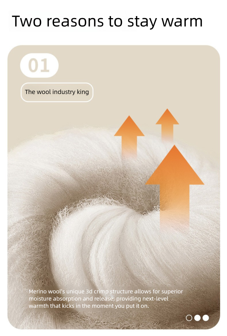 Set intimo termico sci in lana merino da donna manica lunga_voghion.com